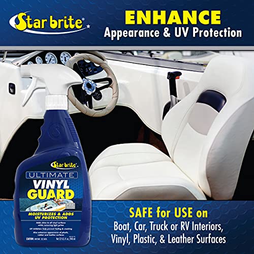 STAR BRITE Ultimate Vinyl Guard - Spray on Protection & Shine - Prevent Fading & Cracking - Keep Vinyl, Leather, Plastic & Rubbe