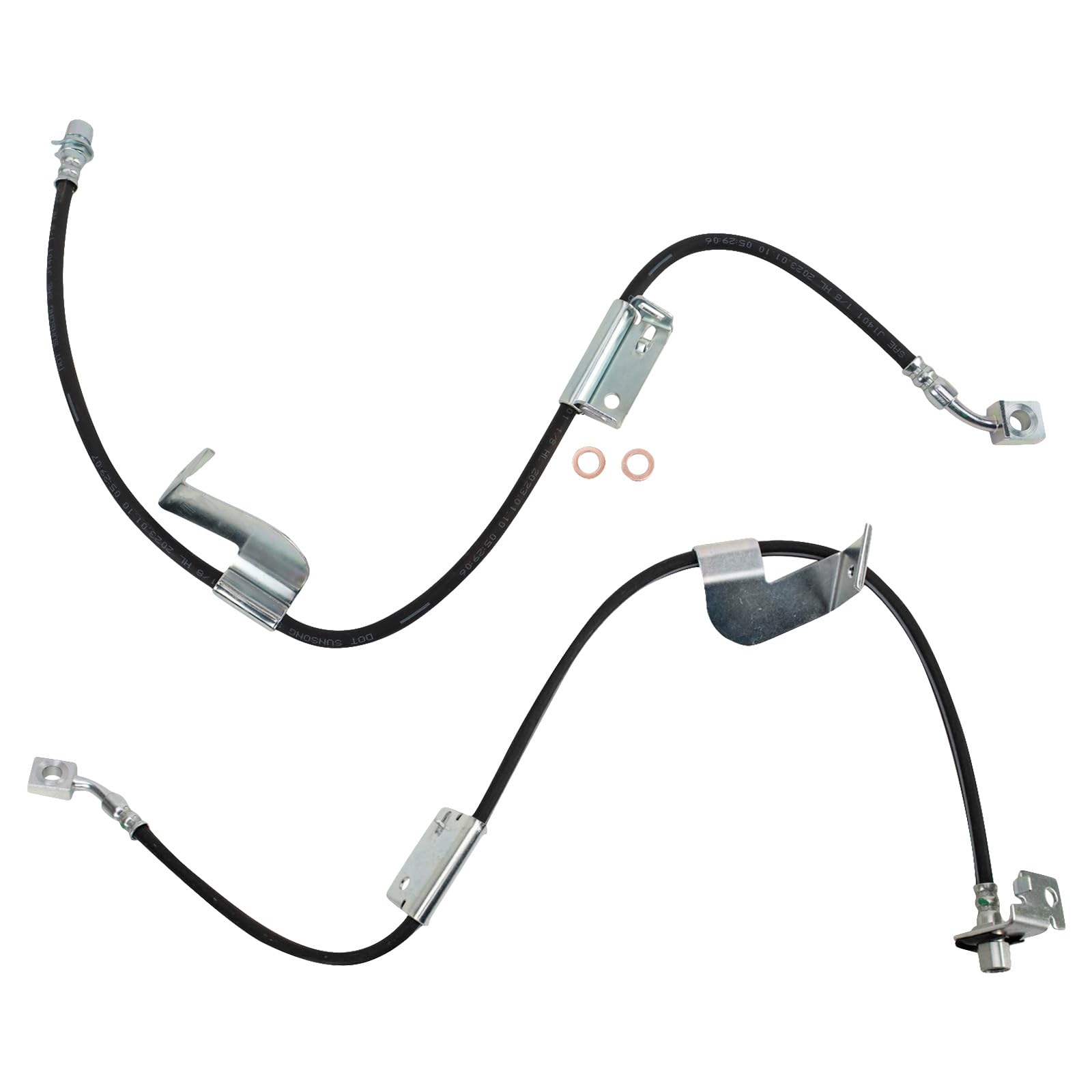 Trq Front Brake Hose Set Compatible With 2003-2017 Chevrolet Express 2500 Express 3500 2010-2016 Express 4500 Gmc Savana 2500 Sa