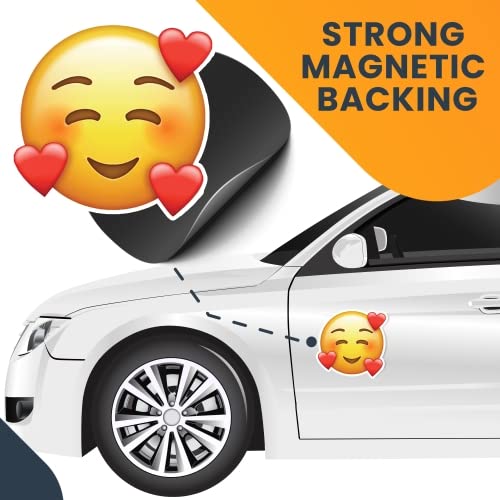 Magnet Me Up Smiley Emoticon Car Magnet Decal, 5" Vinyl, Cute Decorative Magnet for Cars, Trucks, SUVs, Made in USA