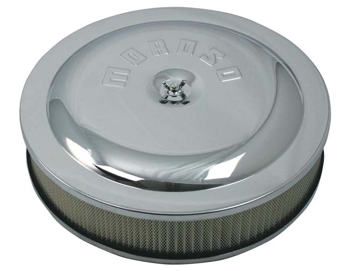 Moroso 65910 Steel Chrome Air Cleaner Kit, 14'' x 3''