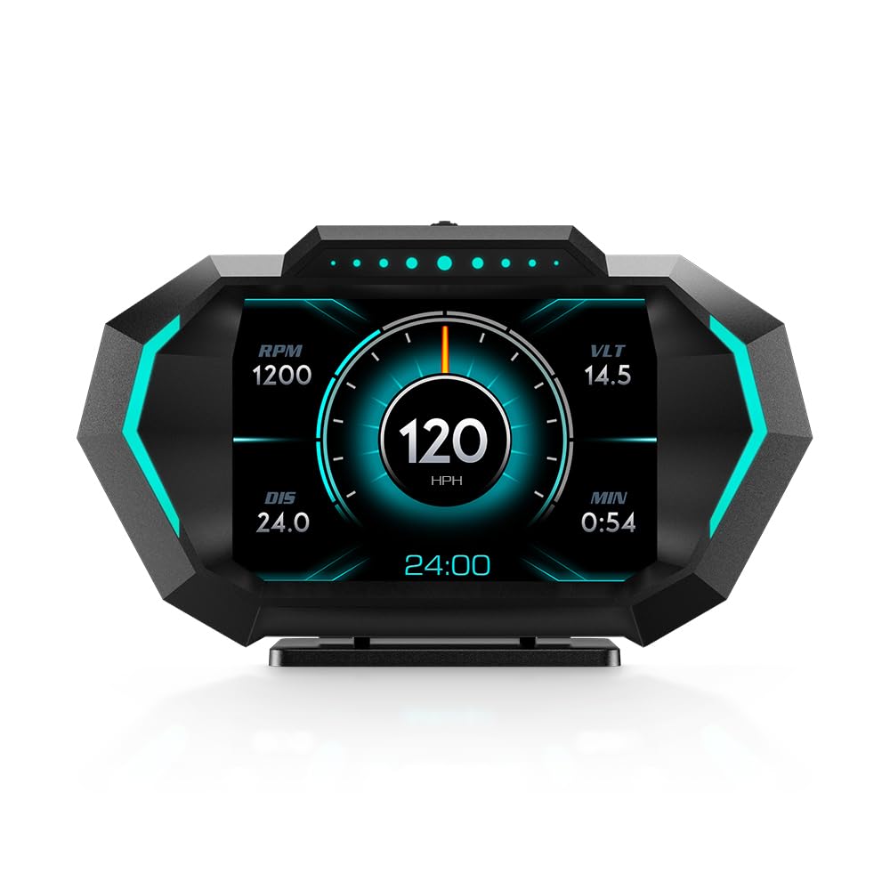 MAIMEIMI OBD2 Heads Up Display for Car, OBD2 & GPS Speedometer Dual System HUD Digital Speedometer MPH with Car Inclinometer, RP
