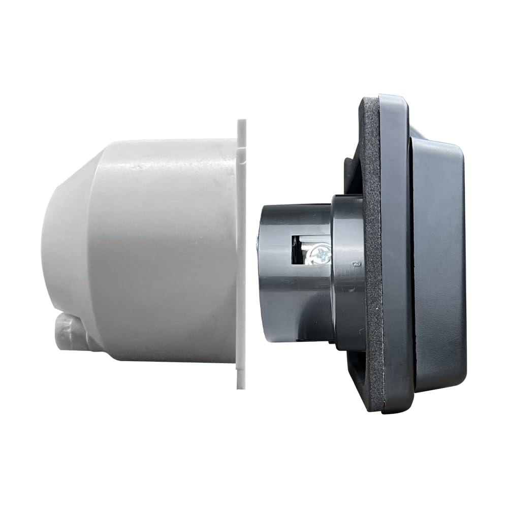 30A 120V Power Inlet Plug Diy Rv Camper Trailer Shore Power Inelt Nema L5-30P Power Plug Twist Lock Design For 30A Power Extension Cord Plugging Your Rv To Power Sources,Easy Power Hookup,Foam Seals