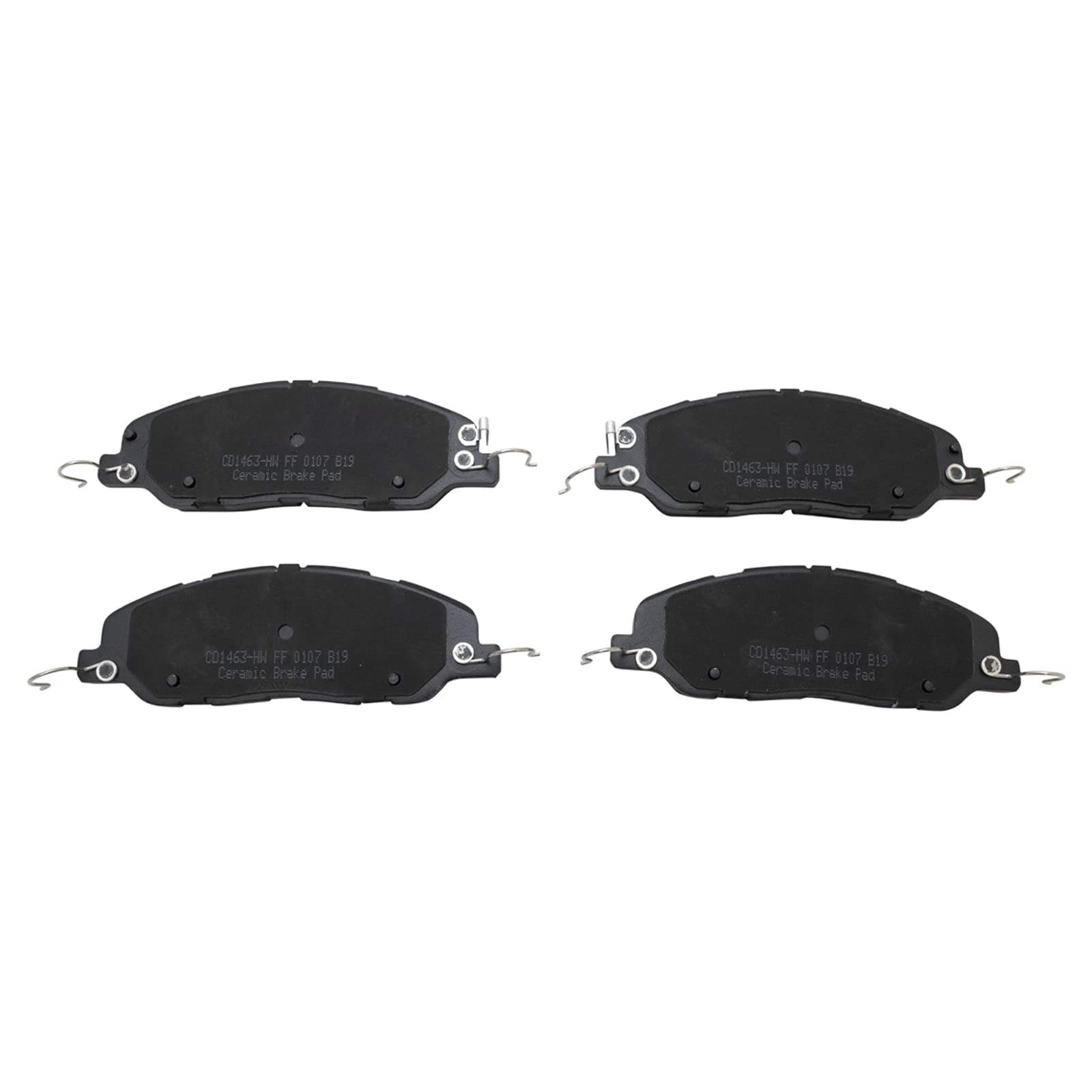 TRQ Front Brake Pads Ceramic Compatible with 2011-2014 Ford Mustang