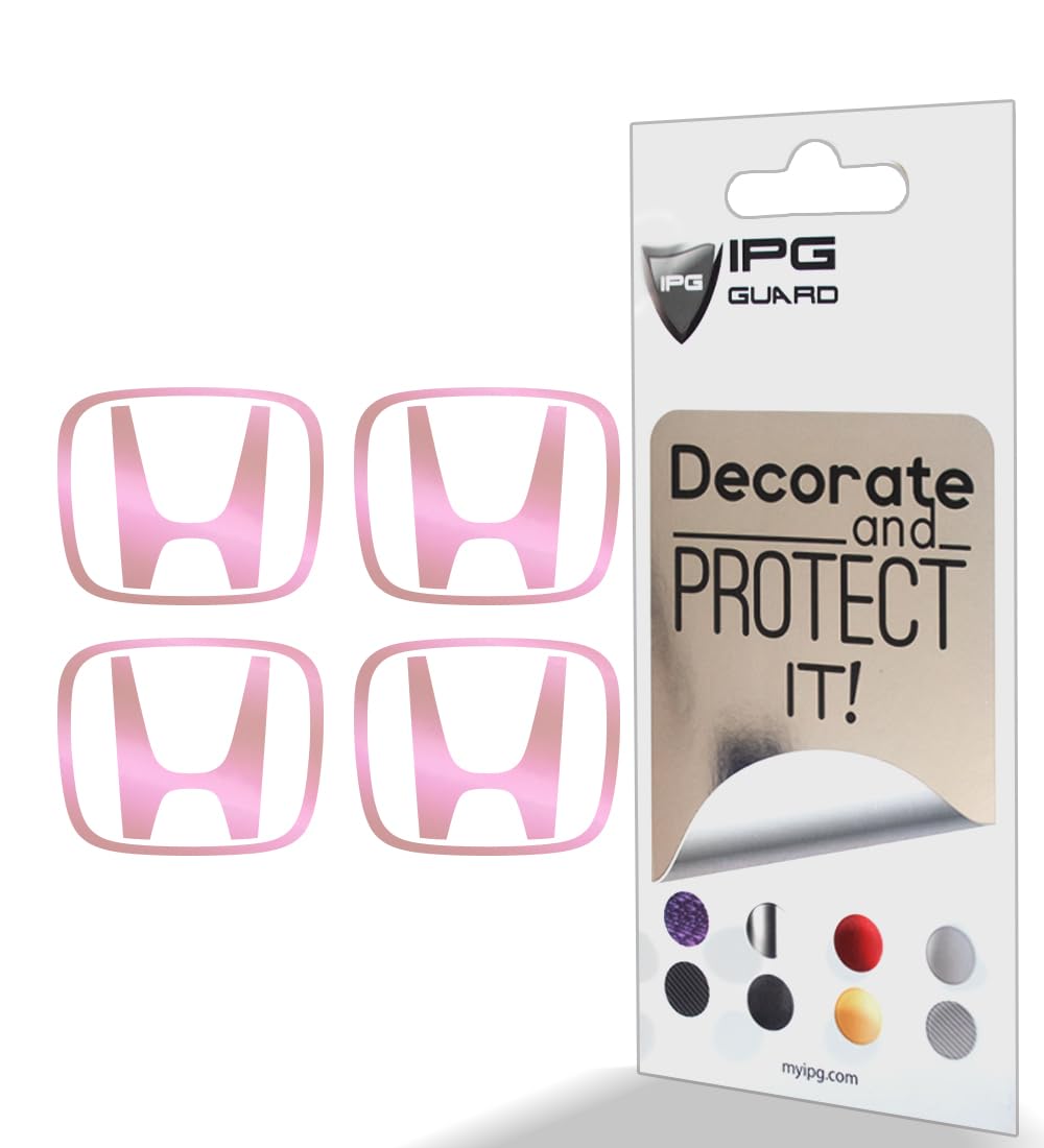 IPG Compatible with Civic Accord CRV VTEC Si Logo Cap Inner or Outer Stckers Dcals (Center Cap:2.25) (4 Units) (Pink Pearl, In