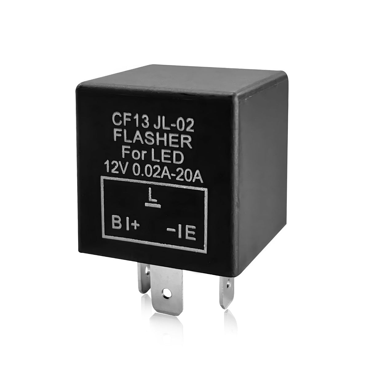 KVAEY CF13 LED Electronic Flasher Relay, CF13 JL-02 EP34 3-Pin 12V 0.02A-20A Turn Signal Relays, Led Light Bulbs Flasher Relay F