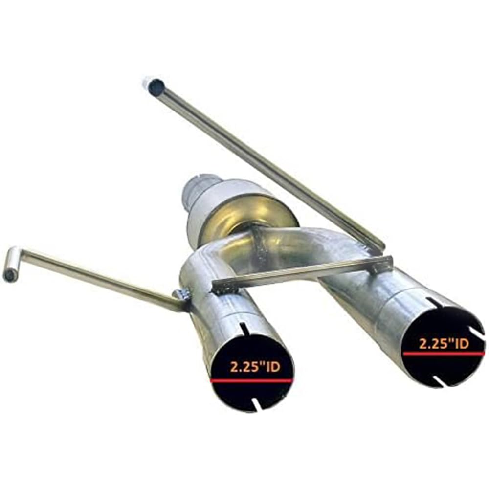 Northeastern Exhaust | Stainless Steel Dual Performance Direct Fit Muffler Compatible For Dodge Ram 1500 2009-2018 Agressive Series | Automotive Replacement Part