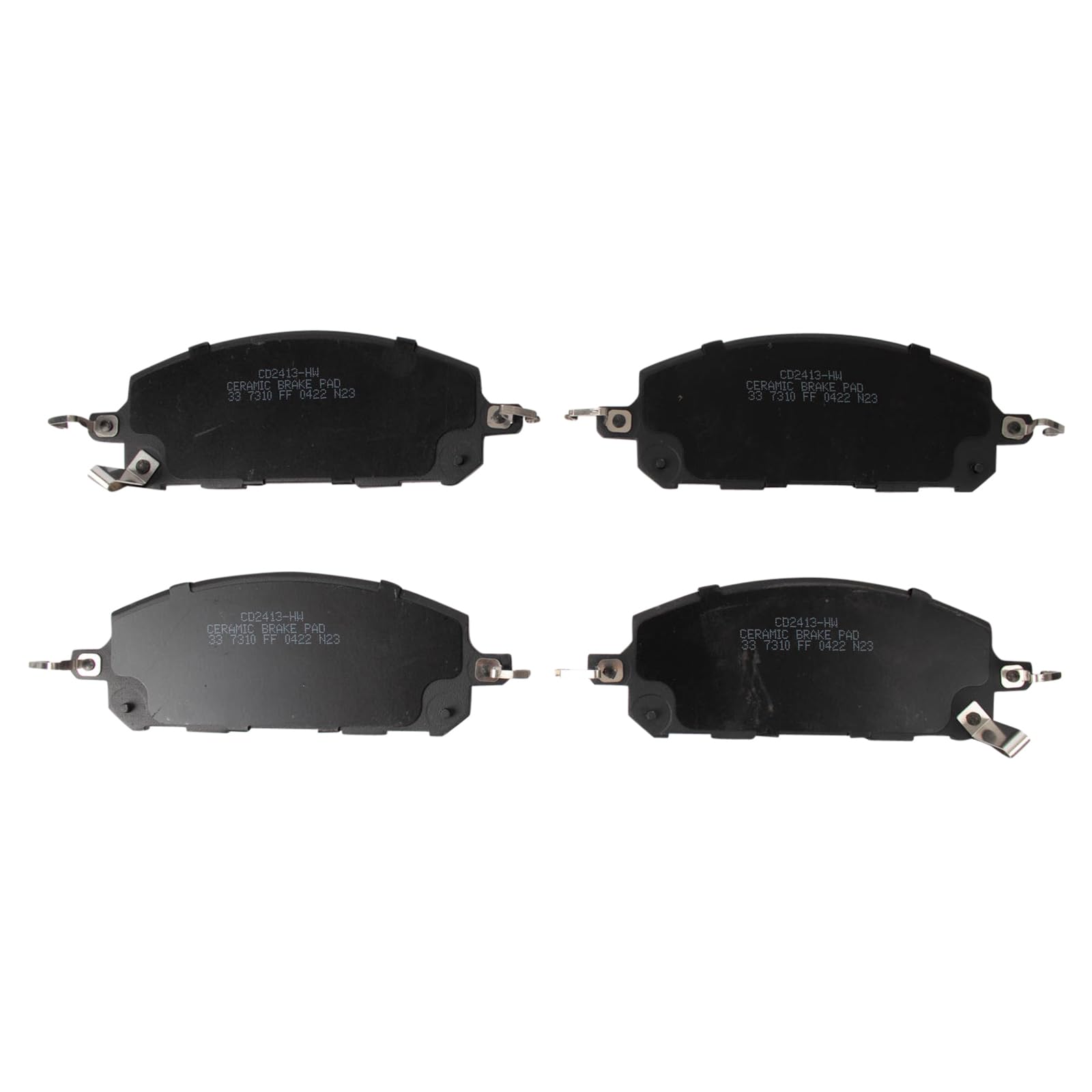 TRQ Front Brake Pads Ceramic Compatible with 2022 Nissan Pathfinder