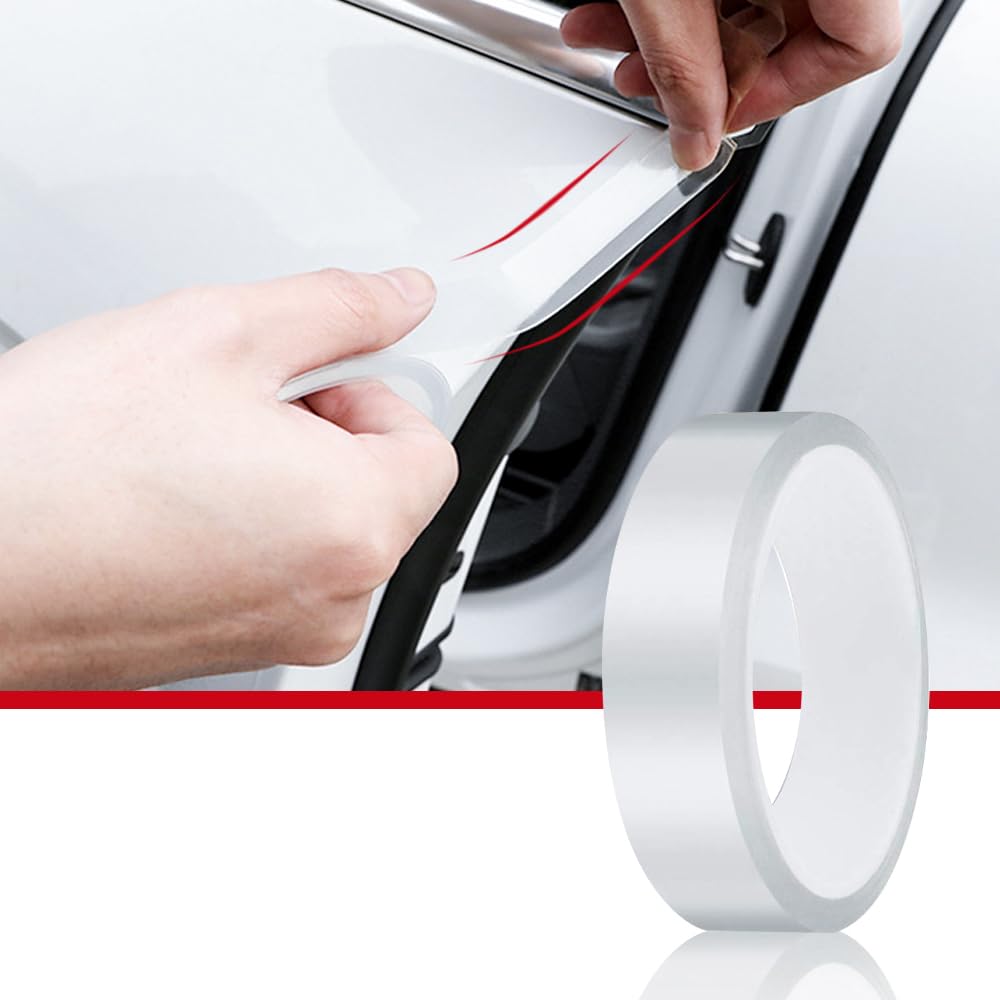 Cloudbuyer Universal Door Edge Protector, Clear Sill Guard Film With Anti-Collision Protection For Vehicles (33Ft X 1.2In, Trans