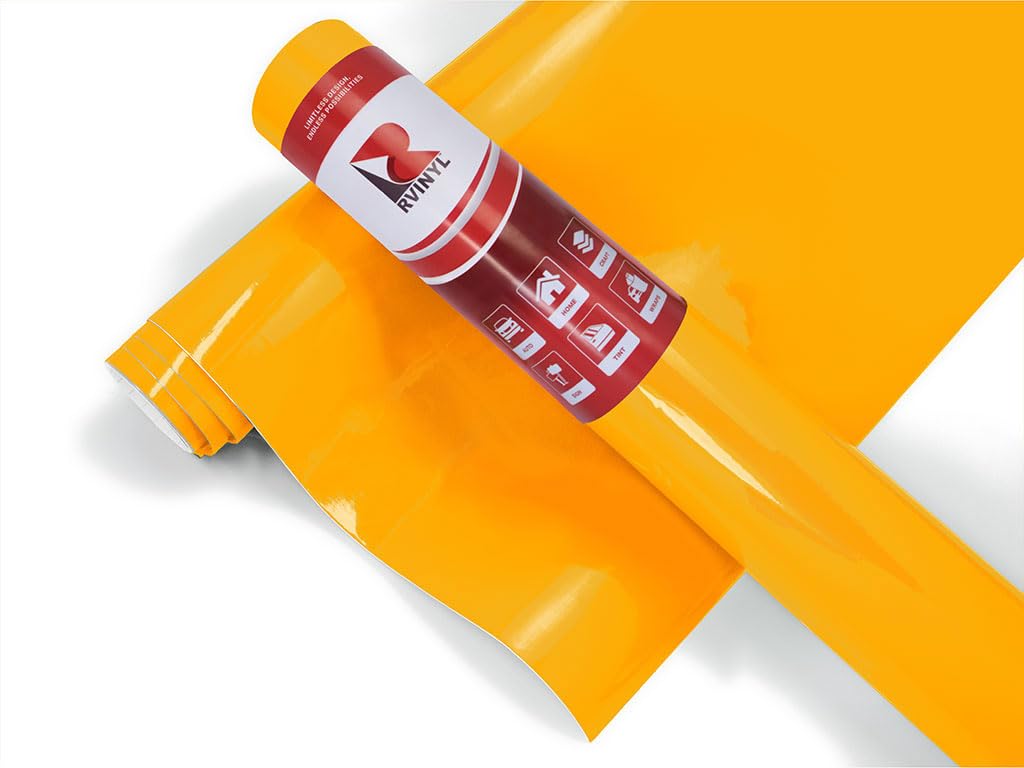 3M 2080 Series G25 Gloss Sunflower Yellow - 5Ft X 2Ft - 10Sq Ft - Dual Cast Thick Vinyl Car Wrapping Film - Vehicle Sheet Roll