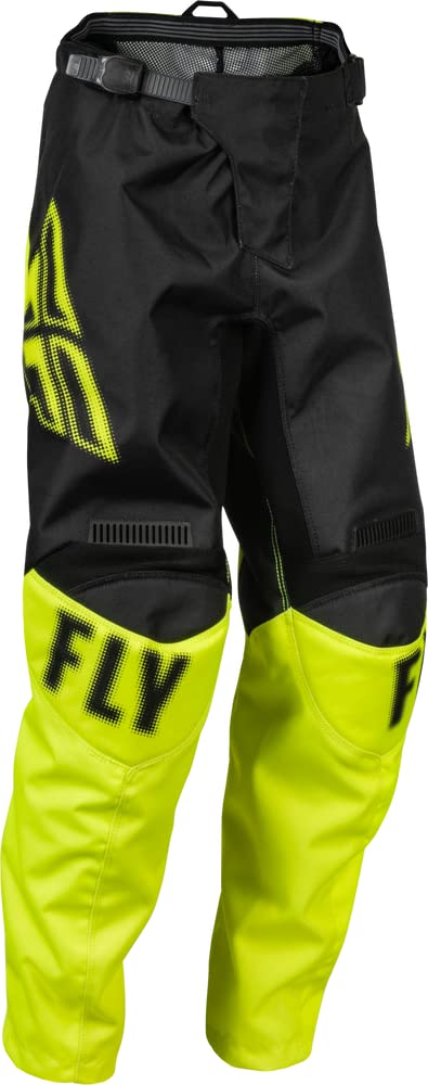Fly Racing 2023 Youth F-16 Black/Hi-Vis Moto Gear Set - Pant and Jersey Combo
