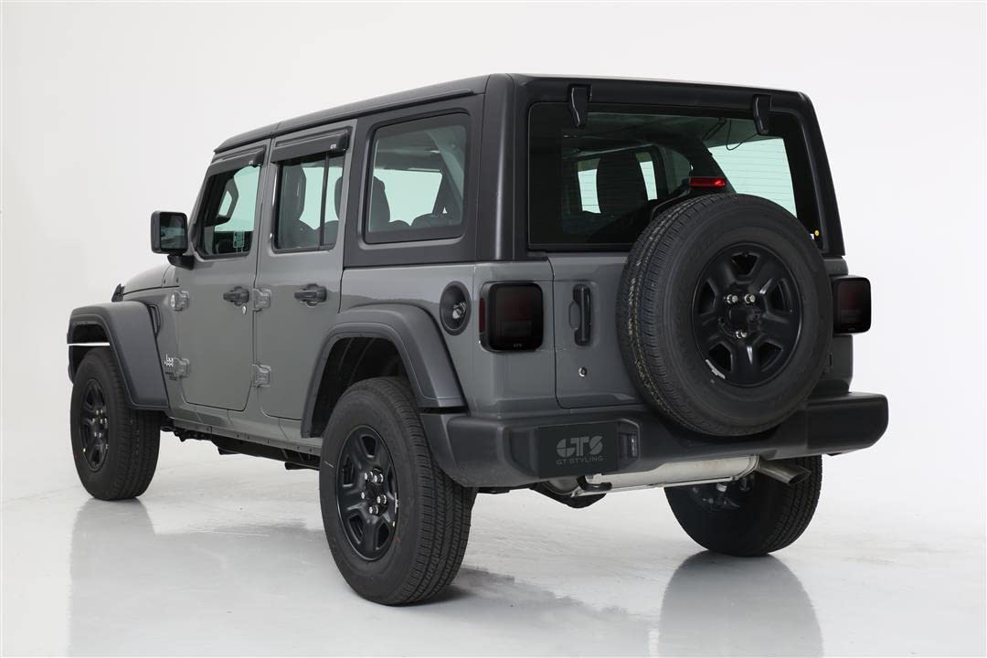 Gt Styling 88644X Carbon Fiber Front, Rear Window Ventguards Fits 2018-2019 Jeep Wrangler Jl/Jlu