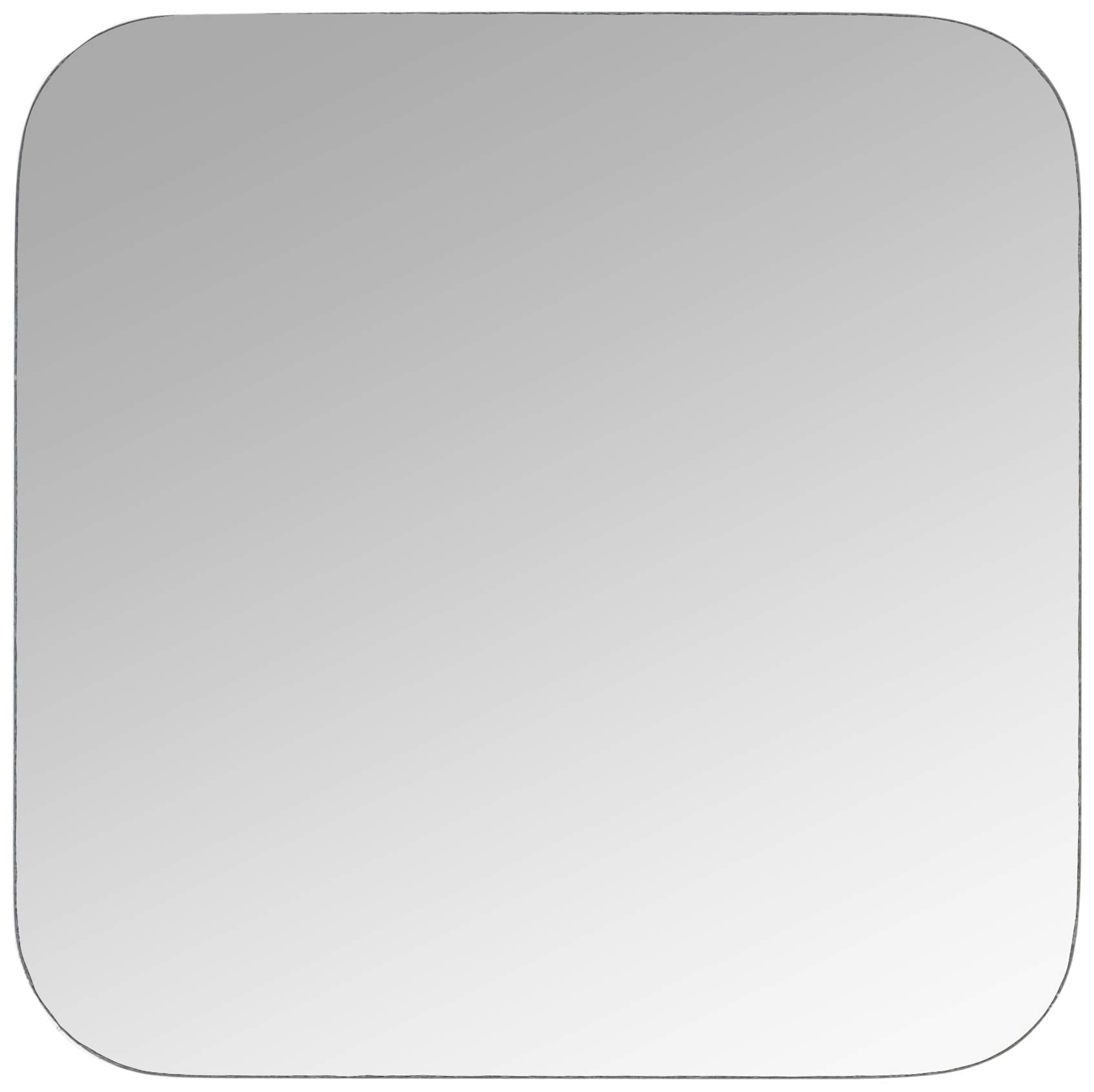 RoadWorks 10271 Stainless Steel Universal 4'' x 4'' Flat Permit Panel, Tape Mount