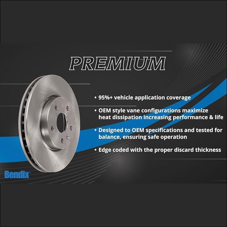 Bendix Premium Prt1368 Front Brake Rotor For Toyota Cressida 1987-1985