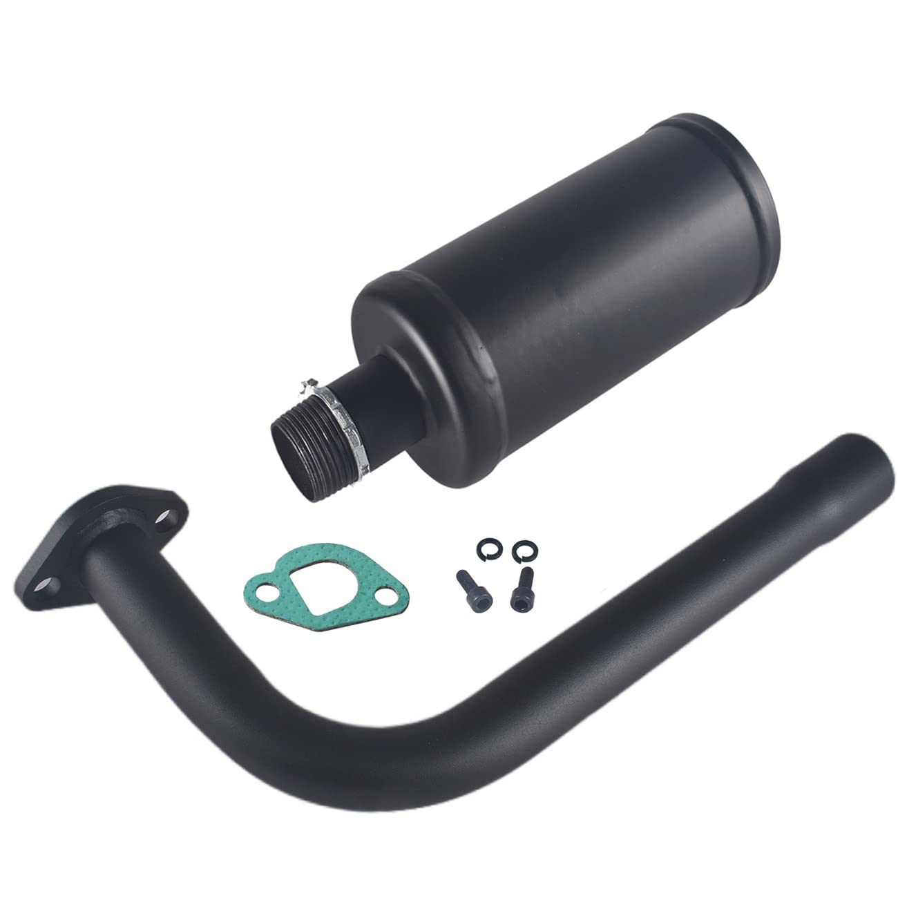 Exhaust With Muffler For Coleman Powersports Ct200U Bt200X Kt196 Rb200 Mb200,For Predator 212Cc 196Cc/6.5Hp Go Kart And Gas Mini Bike Black