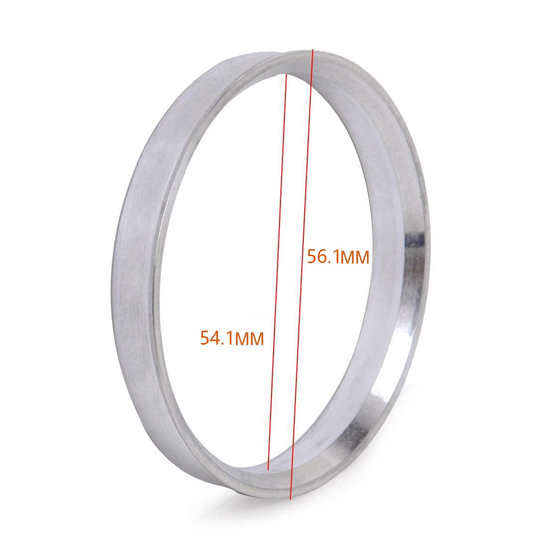 ZHTEAPR 4pc Aluminium Alloy Wheel Hub Centric Rings 56.1 to 73.1mm - Silver Hubrings for Enhanced Wheel Fitment