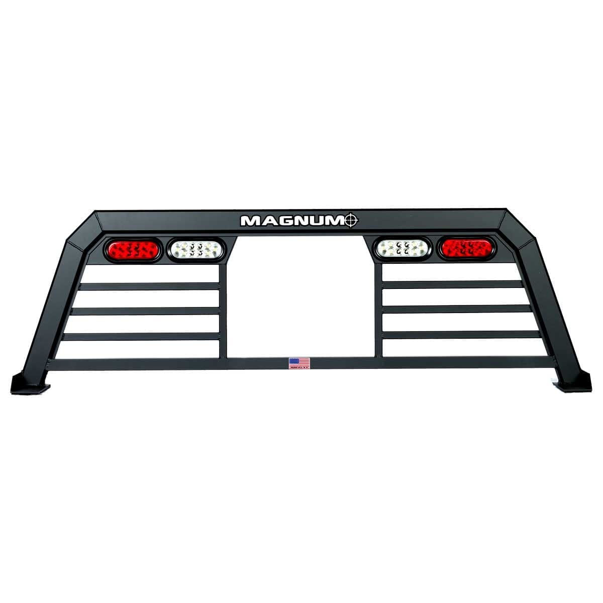 Magnum Low Pro Lighted Headache Rack with Window Cut Out | Fits 2019 to 2023 GM Silverado & Sierra 1500 | Easy Install