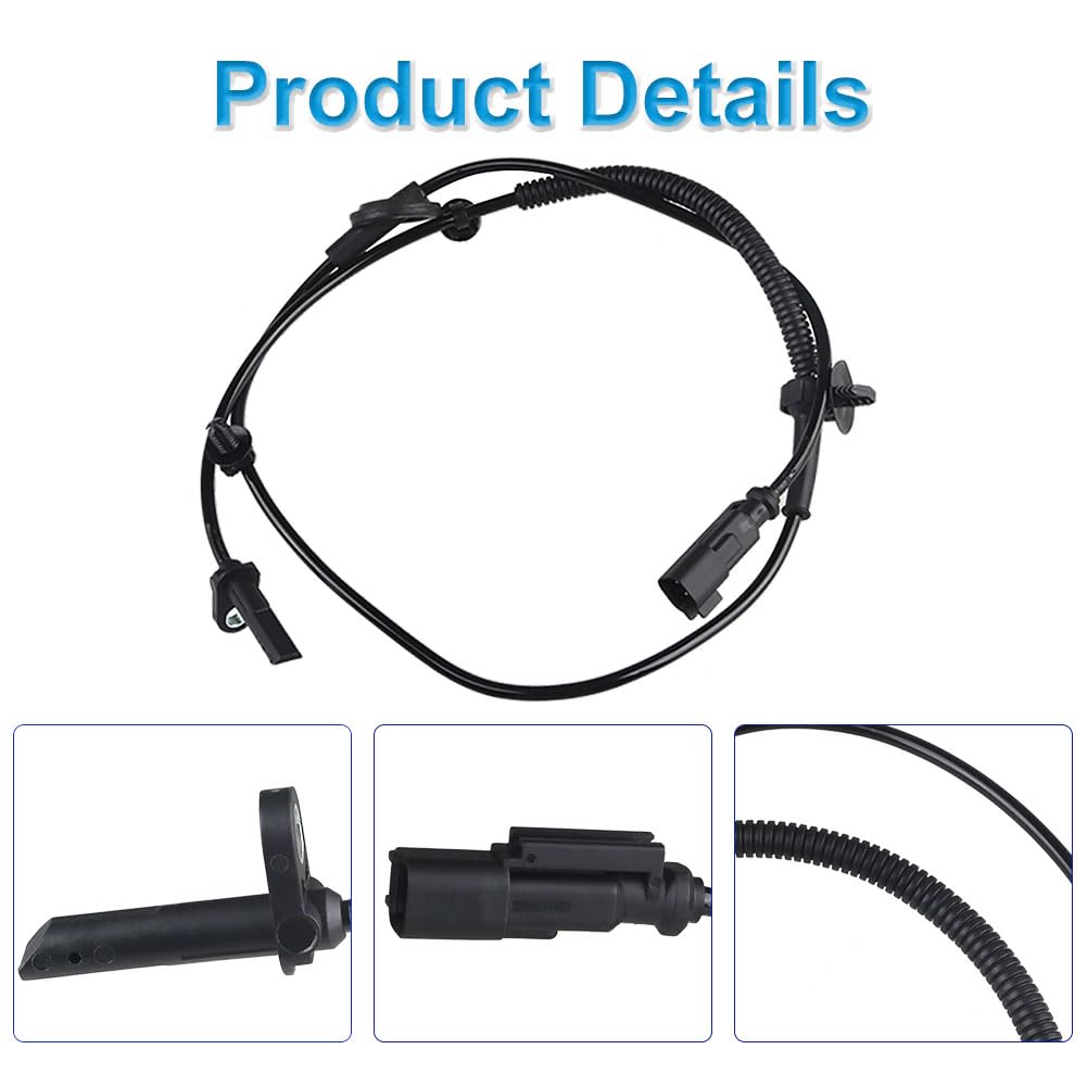 Wmphe Abs Wheel Speed Sensor Compatible With Buick Enclave 2008-2017,Chevrolet Traverse 2009-2017, Gmc Acadia 2007-2016, Saturn Outlook 2007-2010, Front Left Or Right, 22739727, 25832011, 10390115