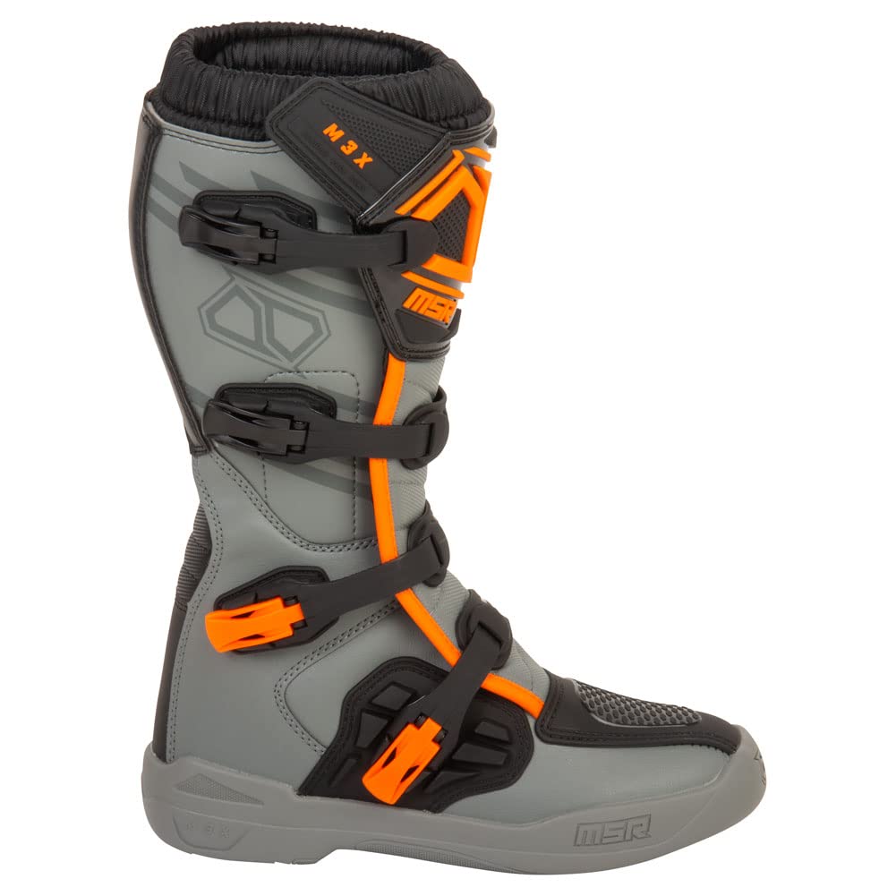 Msr M3X Motocross Boot (11, Grey/Orange)