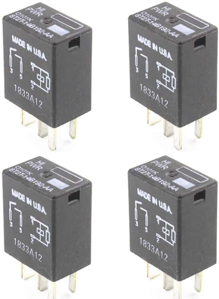 4 Pack 8T2T-14B192-Aa Multi-Function Relay 4-Pin 8T2T14B192Aa Oem Relays Compatible For F150 F-250