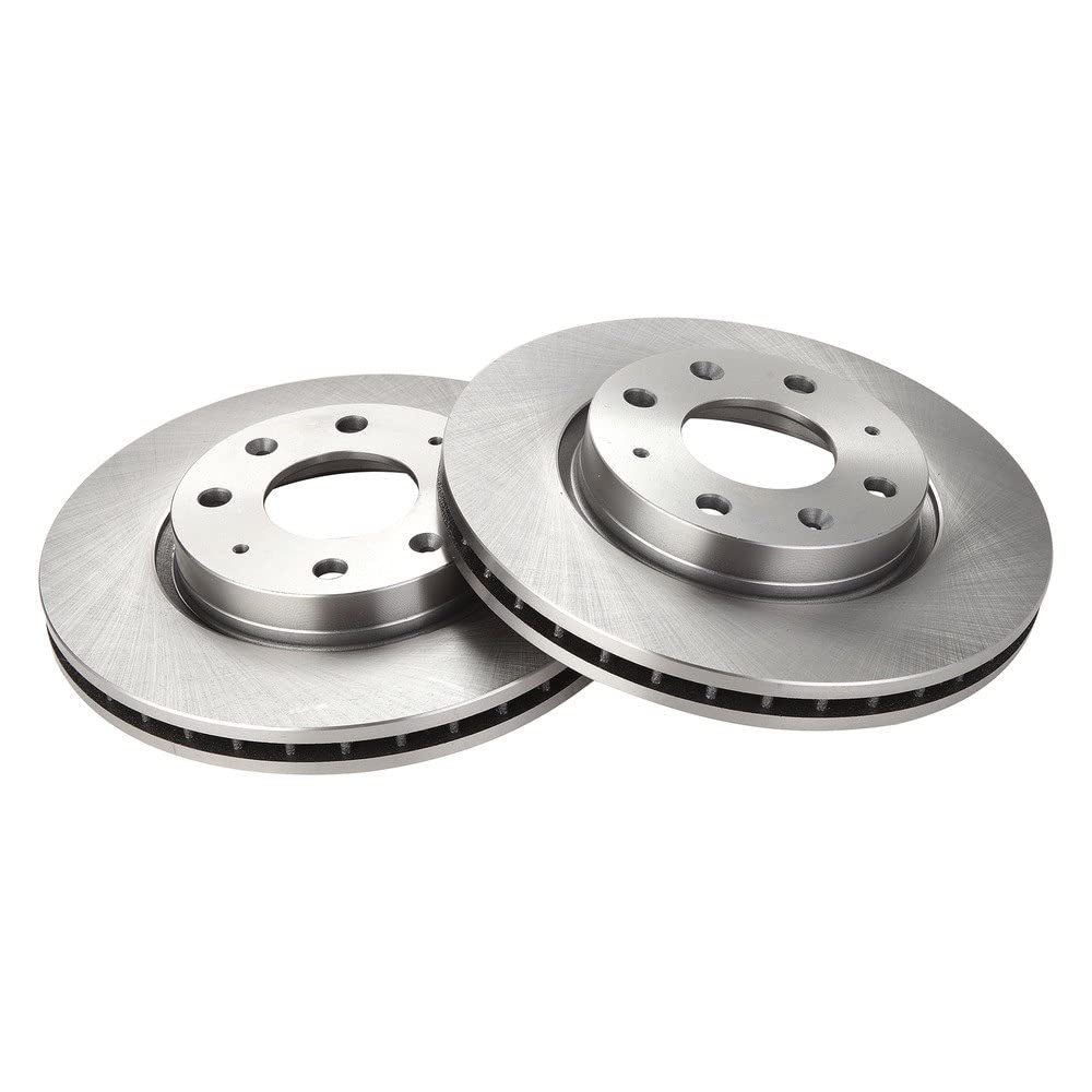 Trq Front Brake Rotors Set Vented Compatible With 2004-2009 Kia Spectra 2005-2009 Spectra5