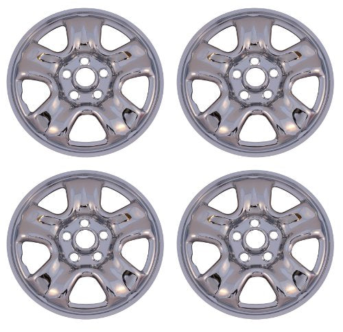 New Set Of 4 Chrome 16'' Wheel Skin Hub Caps For 2012 - 2013 Honda Crv 5 Spoke Steel Rim