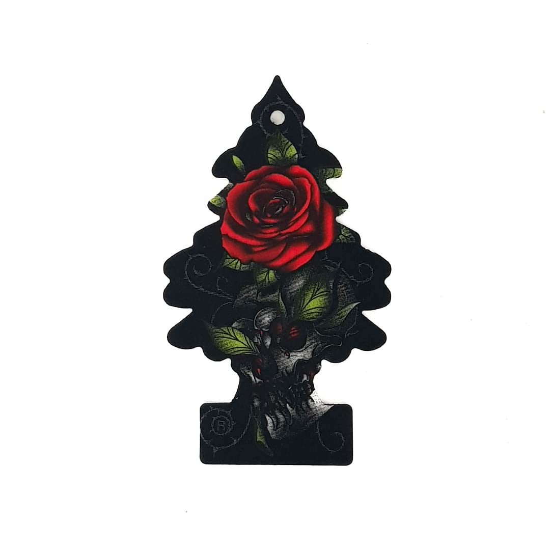 Little Trees Car Air Freshener | Hanging Paper Tree For Home Or Car | Rose Thorn | 6 Pack