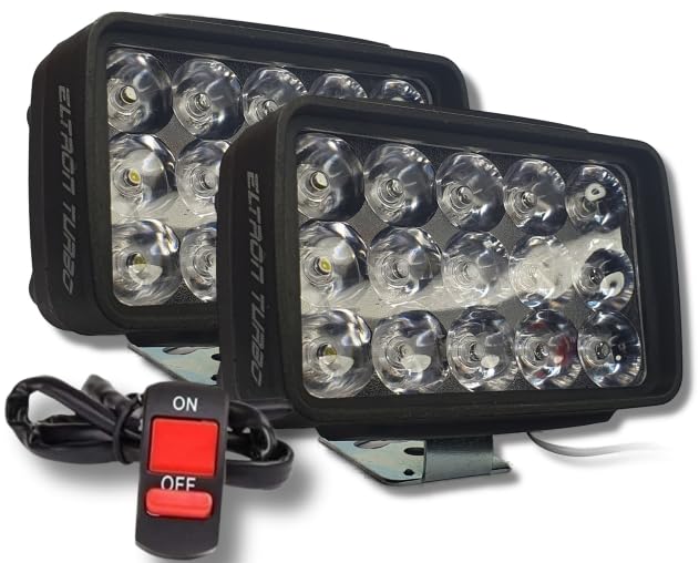 Eltron Turbo Elt5412X20 Original Imported 12V Dc Power 15 Led Fog Light, Waterproof Head Lamp, Bar Light Universal For All Motor