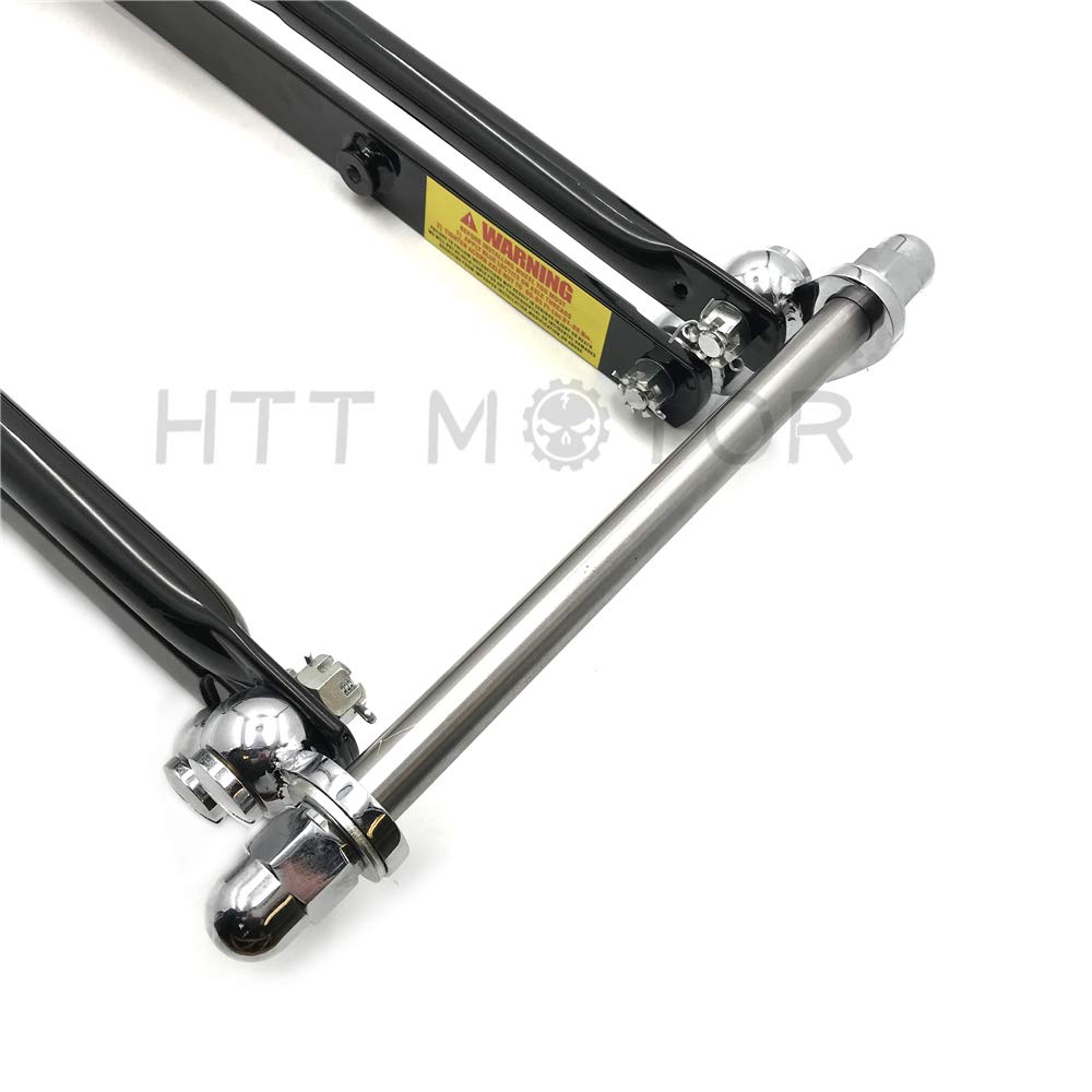 Httmt Sf002-I- Black Springer Front End -2' Under Stock Length Wishbone Compatible With H-D & Customs