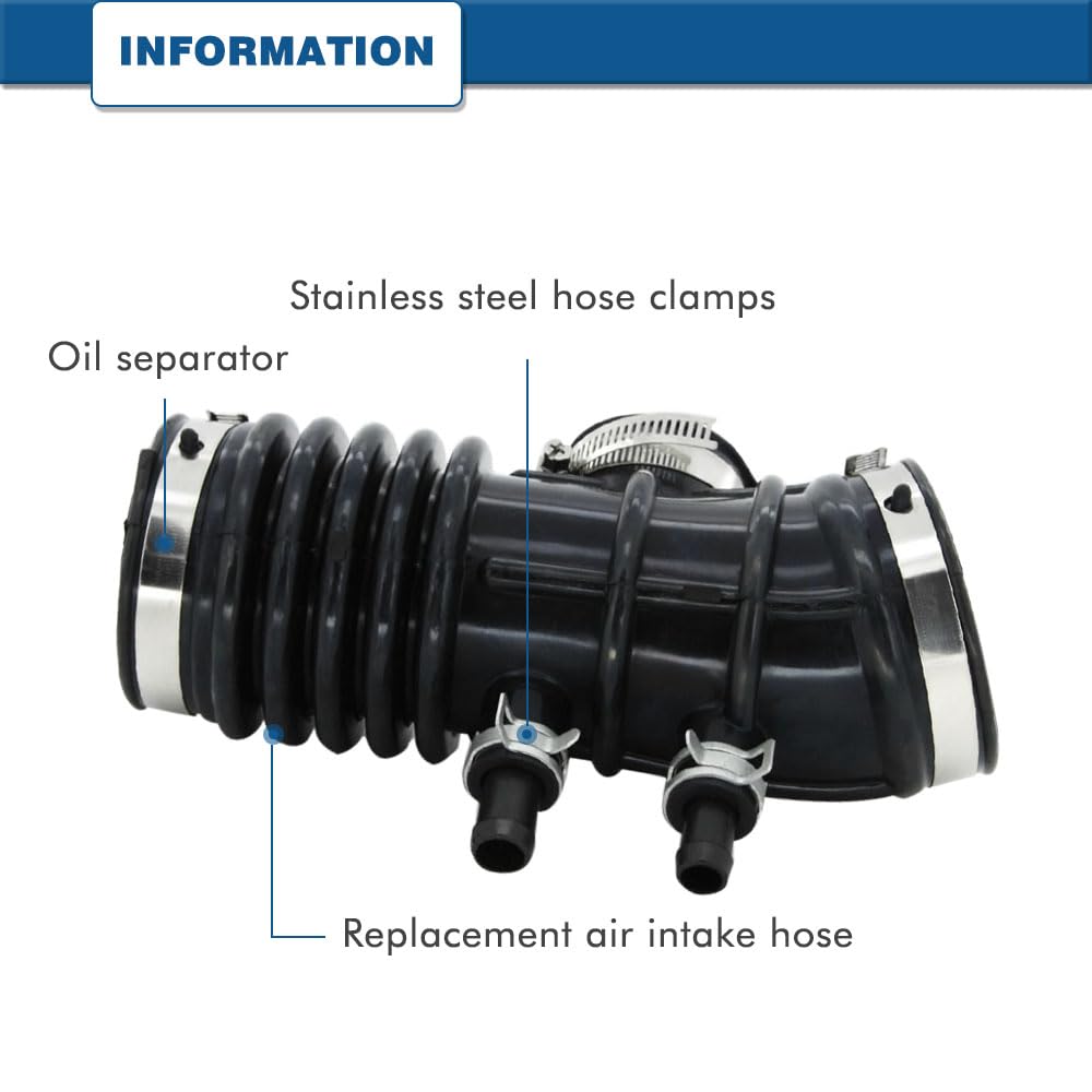 Air Intake Hose Compatible With 1999-2004 Nissan Frontier And 2000-2004 Nissan Xterra V6 3.3L- Intake Filter Tube Replaces # 16578-4S100 - Air Intake Duct Tube Boot