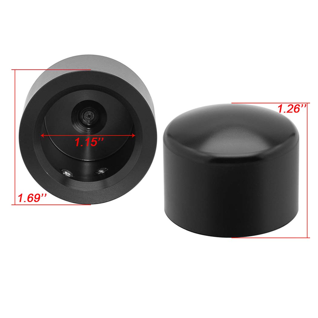 Benlari Black Axle Nut Covers Front Axle Caps Compatible For Harley Davidson Touring Softail Sportster Dyna Trike Electra Street