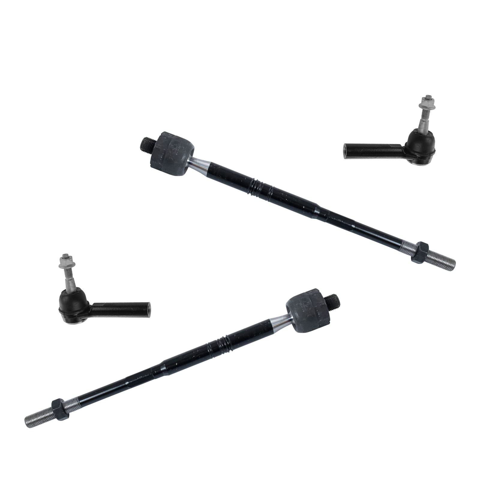 Trq Front Inner And Outer Tie Rod Set Compatible With 2010-2016 Cadillac Srx