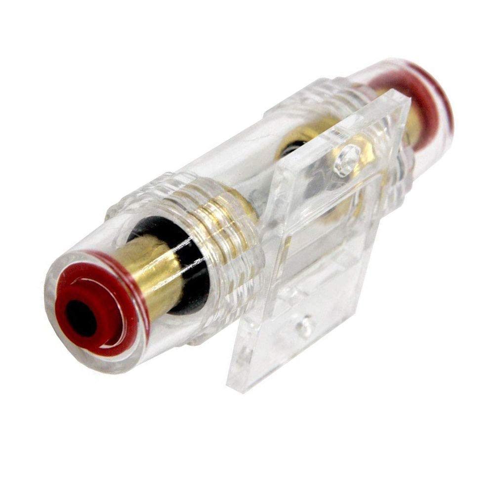 Carviya 2Pcs 4-8 Gauge Awg In-Line Waterproof Fuse Holder With Two 60A Agu Type Fuses For Car Audio/Alarm/Amplifier/Compressors (2 Pack)