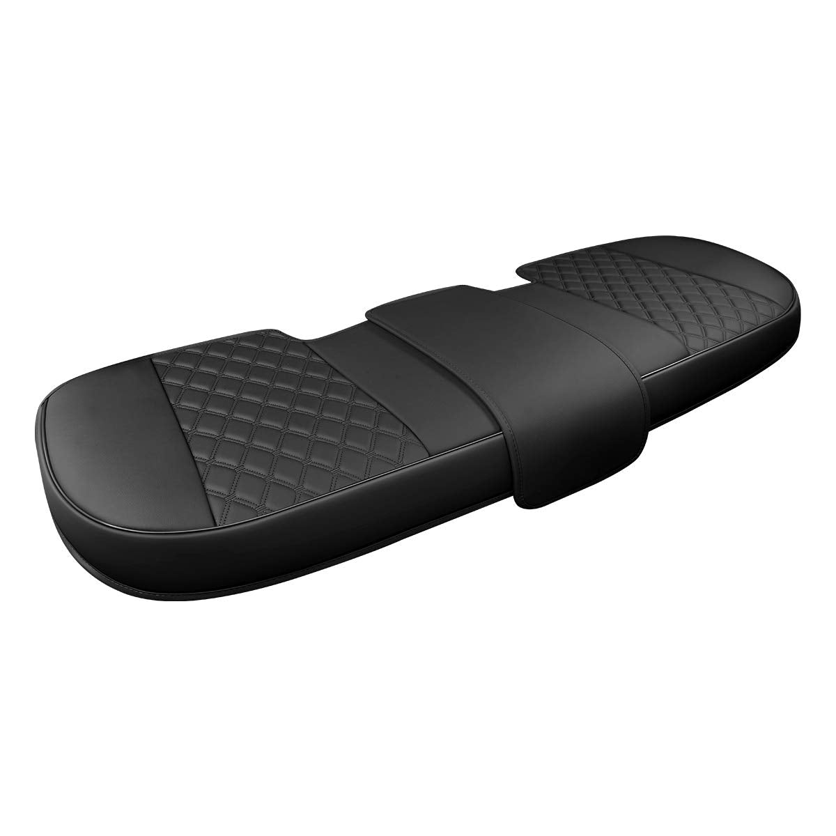 Black Panther Luxury Pu Leather Rear Car Seat Cover, Compatible With Compact,Small And Medium Vehicles, Adjustable Length 49-55'