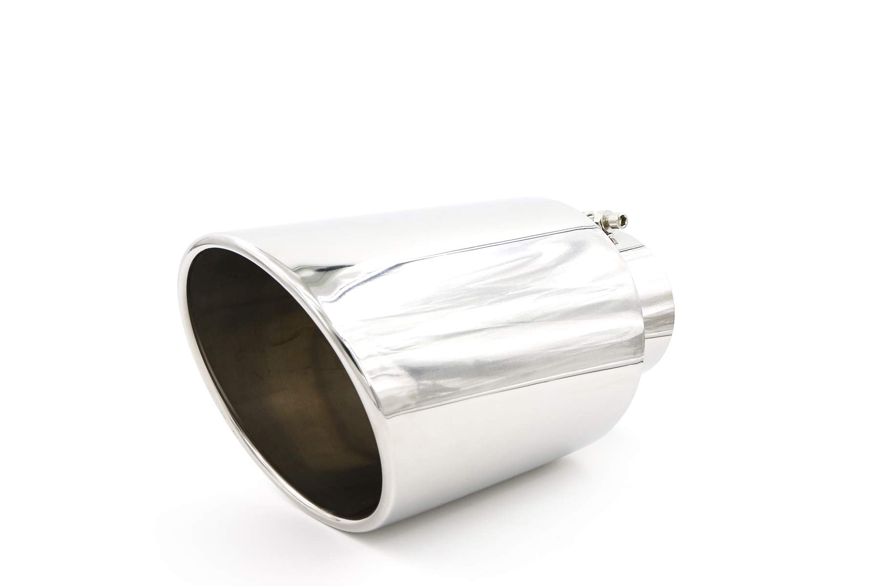 Rp Remarkable Power, 5'' Inlet 8'' Outlet 15'' Long Overall Length Stainless Steel Rolled Edge Diesel Exhaust Tip Ext37