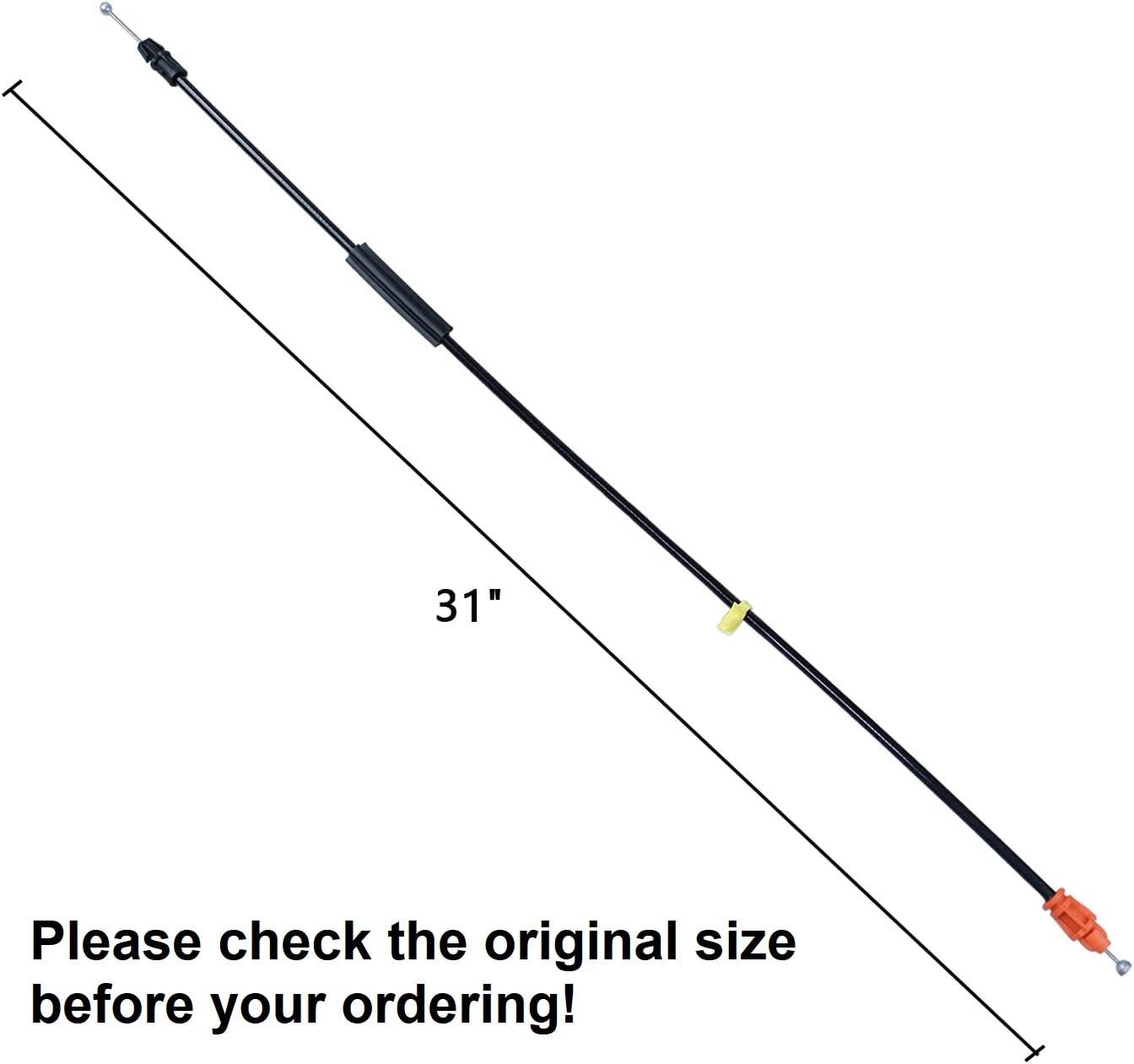 Door Cable Latch Kit Compatible with 2007-2014 Chevy Silverado Tahoe Yukon Sierra Escalade, 31'' Driver/Passenger Side Front Doo