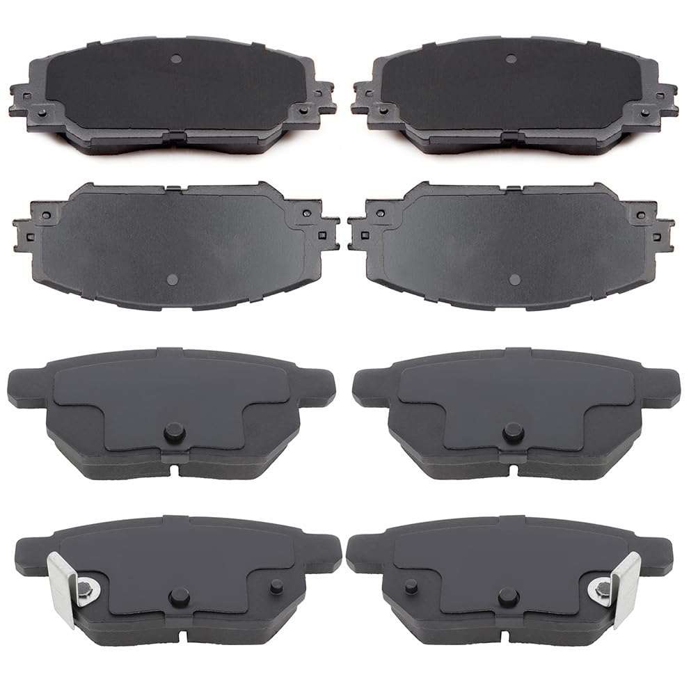 SCITOO Disc Brake Pads Kits D1210-8330 & D1354-8463 Front Rear 8Pcs Brake Pads Set Fit For Pontiac For Vibe 2009-2010,For Scion