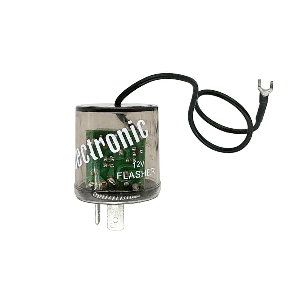 Irhapsody 2-Pin 12Vdc 20Amp Led Flasher Relays With Ground Wire, Turn Signal Flasher Relay, Pack Of 2