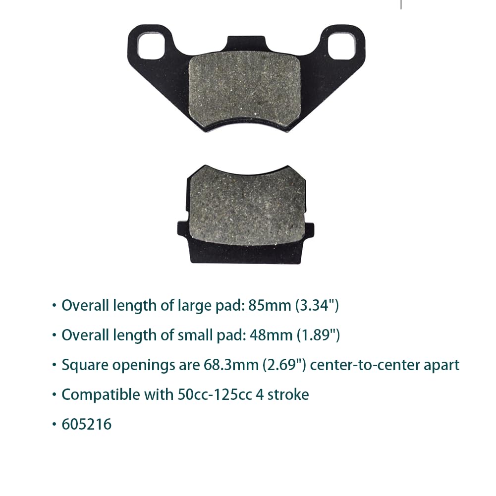 QYMOTO KT196 Brake Pads for Colerman CK100-S SK100 196cc Go Kart Brake Pads Parts
