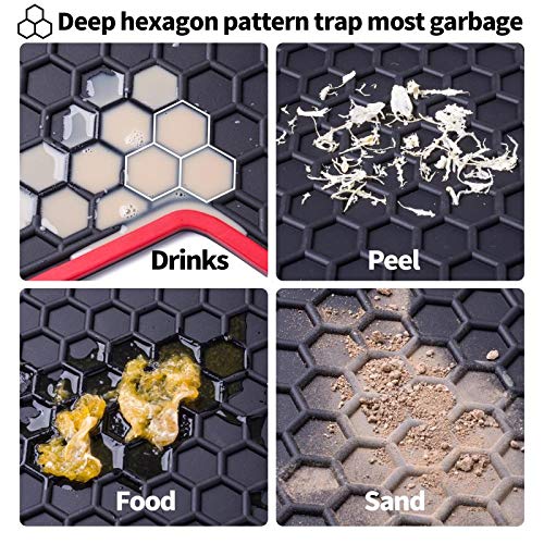 Megiteller Car Floor Mats Custom Fit for Hyundai Santa Fe 2019 2020 Odorless Washable Heavy Duty Rubber (All Weather) Floor Line