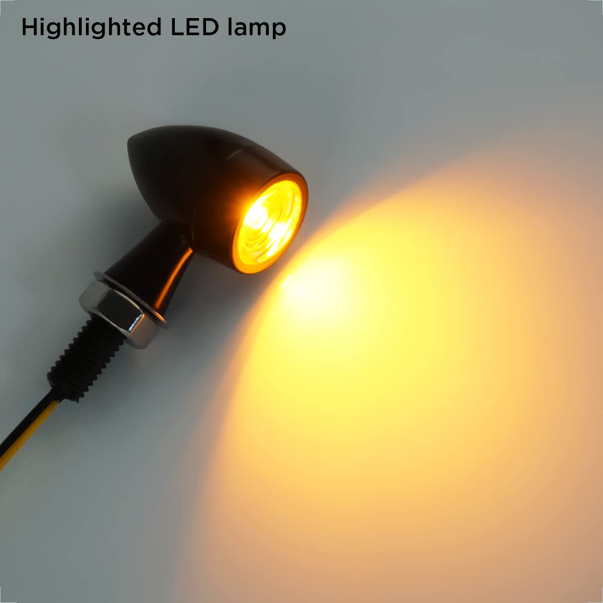 Evermotor Mini Bullet Motorcycle Turn Signals - Universal Led Blinker Lights, Waterproof Front And Rear Indicators For Harley, Dirt Bike, Yamaha, Honda, Cafe Racer, Cruiser - Amber Light, 4Pcs