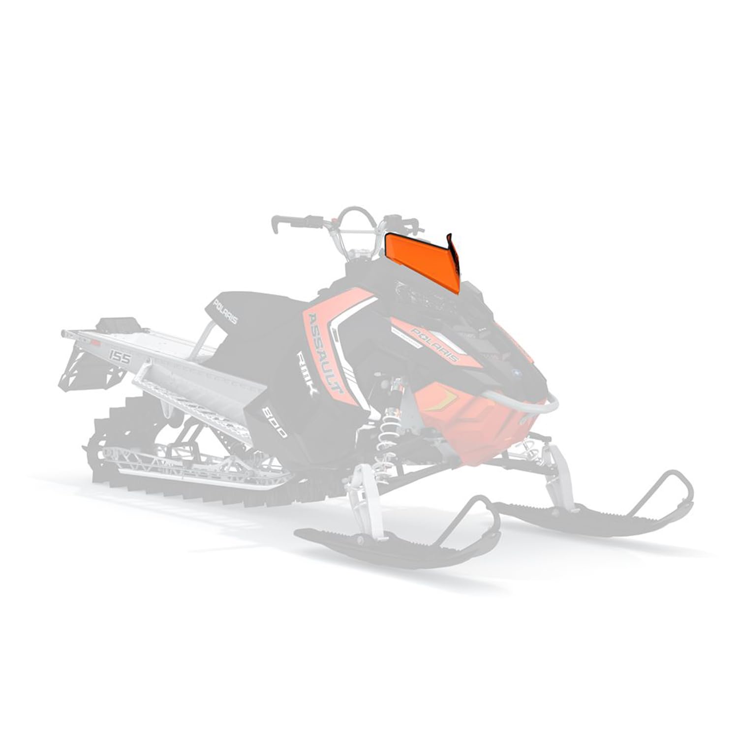 Polaris Snowmobile Low Windshield With Striped Logo