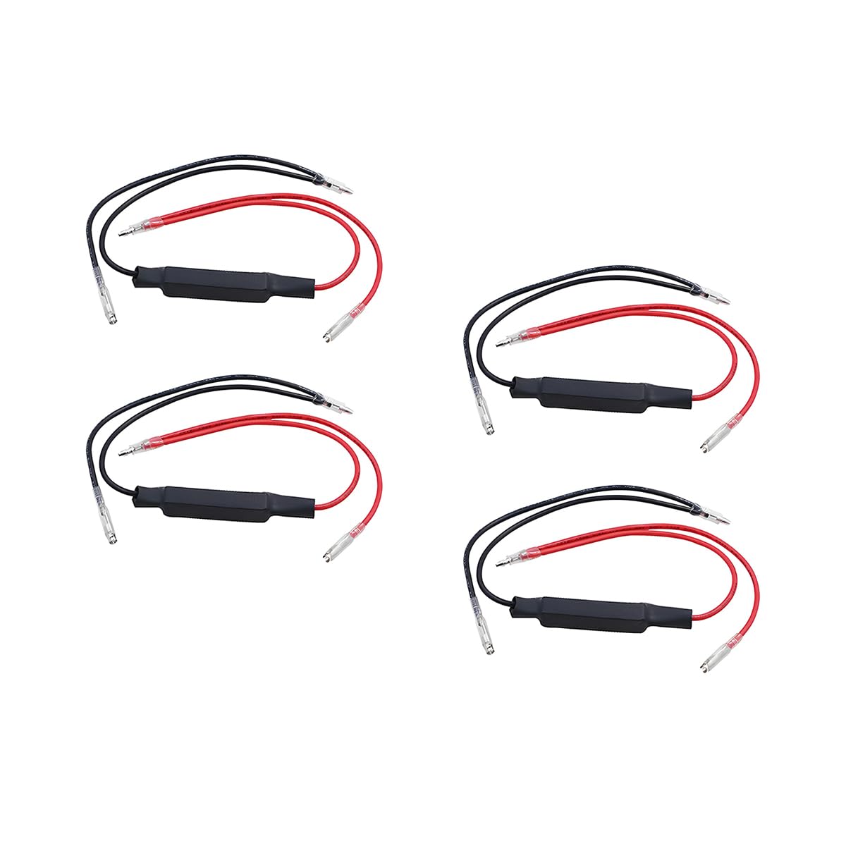 Besulen 4Pcs Motorcycle Resistor, 12V 10W Turn Signal Led Load Resistor Flash Blinker Fix Error, Universal Led Indicator Adapter Resistor Decoder Compatible With Motercycles Scooter