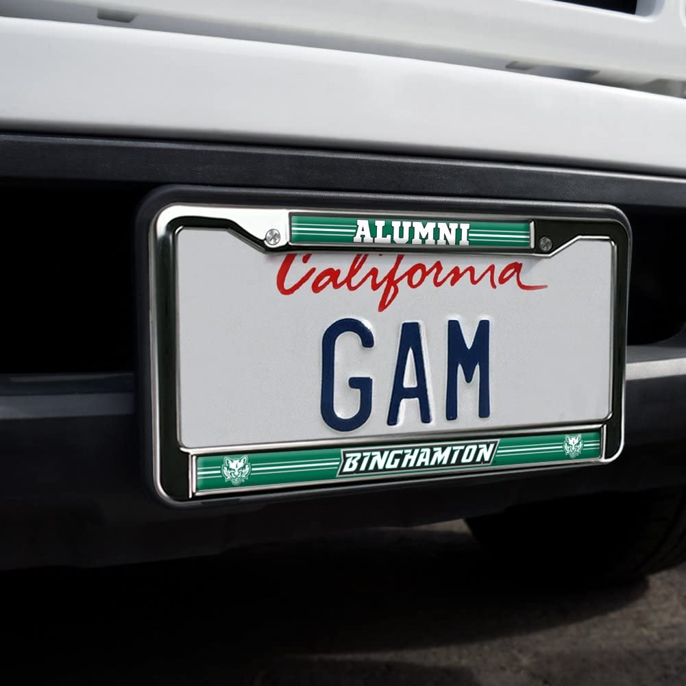GRAPHICS & MORE Full Size Metal License Plate Frame - Binghamton University Alumni Design, One Size