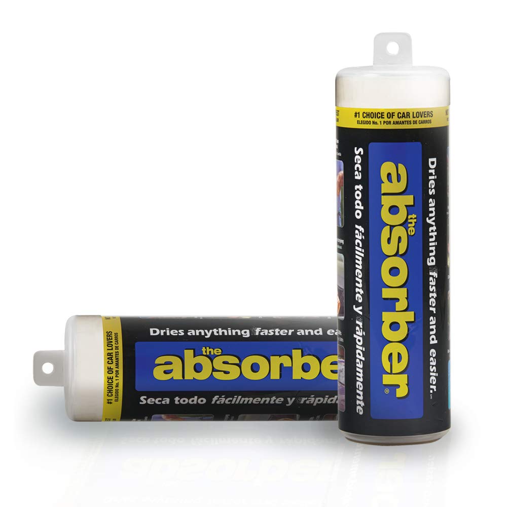 Cleantools The Absorber Large 17'' X 27'', Assorted Colors, 1-Side-Textured, 2-Towel Pack - Synthetic Chamois Drying Cloth For C