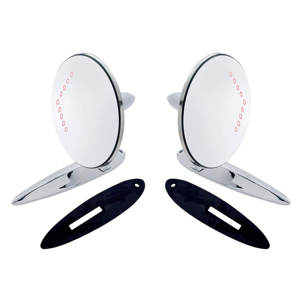 United Pacific Industries 110746 Exterior Mirror Bundle with LED Turn Signal for 1955-57 Chevy Passenger Car, 1 Pack