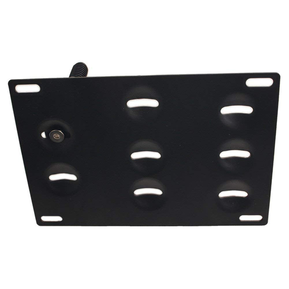 JGR Racing JDM Style Car No Drill Tow Eye Front Bumper Tow Hole Hook License Plate Mount Bracket Holder Relocation Kit for 3 Ser