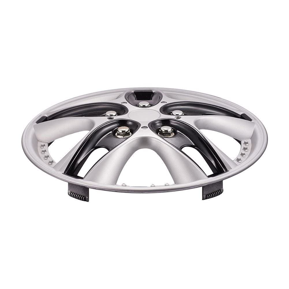 Atmomo 12 Inch Black Hubcap Wheel Cover Replacement Car Vehicle Wheel Rim Skin Cover Pack Of 4