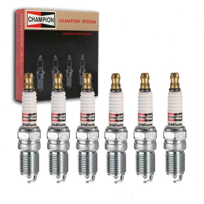 6 pc Champion Iridium Spark Plugs compatible with Ford Escape 3.0L V6 2001-2012