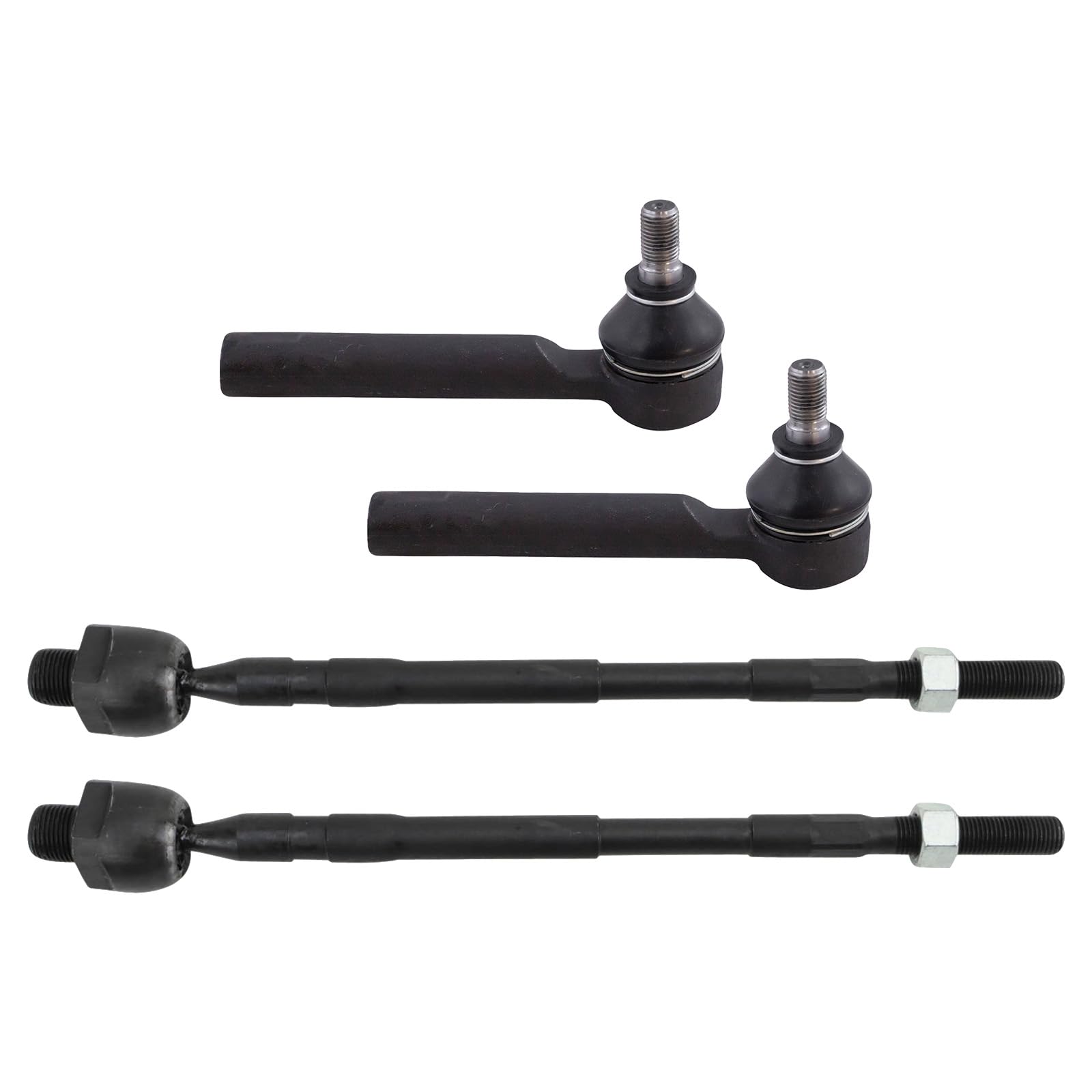 Trq Front Inner And Outer Tie Rod Set Compatible With 2006-2007 Subaru B9 Tribeca 2008-2014 Impreza Tribeca 2016-2019 Wrx Sti