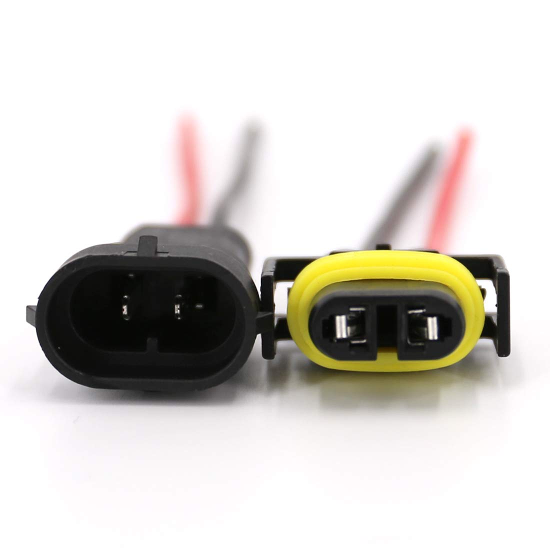 Utsauto 2Set H8 H11 880 881 Female & Male Adapter Wiring Harness Sockets Wire 12V For Headlights Fog Lights